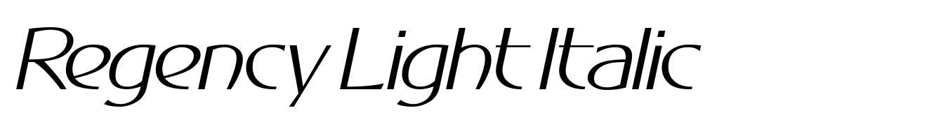 Regency Light Italic